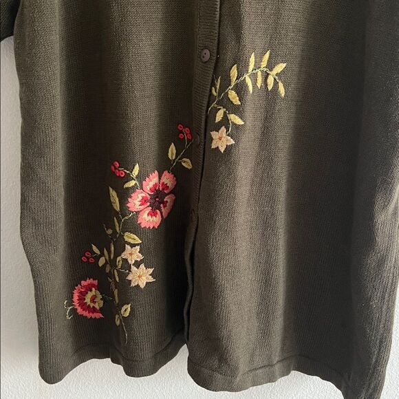 Vintage Liz & Me Cotton Embroidered Sweater Top - Picture 4 of 7